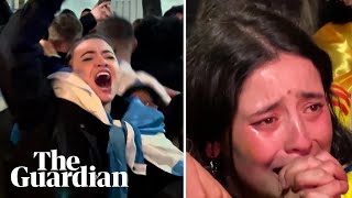 Argentina fans celebrate Copa América victory as Colombia supporters are left heartbroken [upl. by Enilram647]