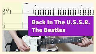 The Beatles  Back In The USSR Guitar Cover With Tab [upl. by Ennairda325]