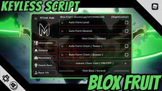 Keyless Blox Fruit script  MTriet Hub  Auto farm Auto Raid Fruit Finder Race V4 amp many more [upl. by Etnod]