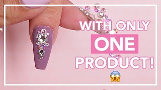 Easy 3D Shell Nails with Makartts Rhinestone Glue [upl. by Macey554]