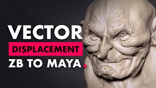 Vector Displacement Map from ZBrush to Maya Setup [upl. by Sykleb543]