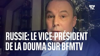 Russie linterview de Piotr Tolstoï viceprésident de la Douma sur BFMTV en intégralité [upl. by Caiaphas207]