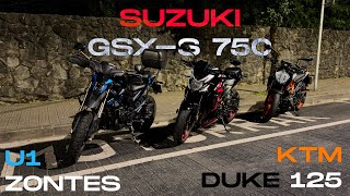 Zontes vs KTM vs Suzuki  Ruta por el Balcón de Bizkaia POV 4K [upl. by Katine824]