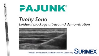 Surimex Pajunk Tuohy Sono Ultrasound paravertebral blockade [upl. by Nosremaj]