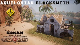 Conan Exiles Aquilonian Blacksmith Speed Build No Mods [upl. by Otreblon]