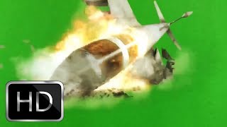 HD Green Screen Plane Crash Chroma Key Adobe After Effects [upl. by Furr]