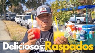 Raspados De Hielo Y Elotes Con Chile En California raspados jardin [upl. by Jeramie]