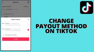 How to Change Primary Payout Method On Tiktok [upl. by Wernda537]