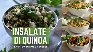 Insalate veloci di quinoa 4 idee light super gustose e super facili [upl. by Agrippina978]