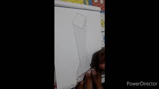 How to draw cayan tower step by step [upl. by Nadler]