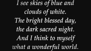 Louis Armstrong  What A Wonderful World Lyrics [upl. by Hillary]