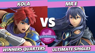 Patchwork 2024  Kola Roy Vs Mr E Lucina Smash Ultimate  SSBU [upl. by Ecikram284]