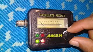 شرح استعمال قطعة satellite finder لضبط الاشارة بالشكل الصحيح [upl. by Ynabla649]