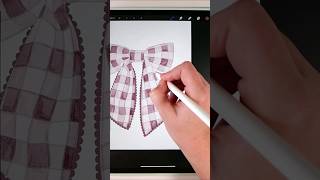 Cute bow illustration drawing process ipadart procreate digitalart artprocess drawing sketch [upl. by Idalia]