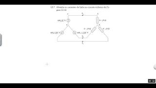 Circuitos Elétricos Problema 127 Sadiku 5ed  Sistema Trifásico Equilibrado [upl. by Kean]