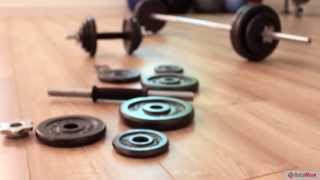 Bodymax Deluxe 50kg Hammertone BarbellDumbbell Kit [upl. by Haberman]