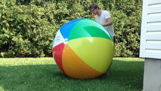 More Playing With 6 Foot Beach Ball Outside [upl. by Nnylidnarb]