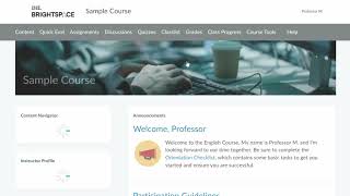 Navigate Brightspace  Instructor [upl. by Galasyn]