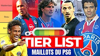 🔴🔵 TIER LIST DES MAILLOTS DU PSG  Je note les maillots historiques du PSG [upl. by Aielam]