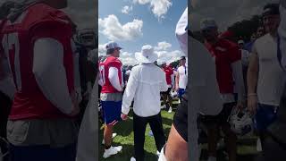 What a special moment ❤️💙 Kim Pegula broke down the team huddle today [upl. by Anaet713]