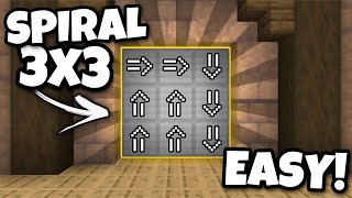 EASY 3X3 SPIRAL PISTON DOOR IN MINECRAFT BEDROCK 120 PS4PS5XboxWindows 10MCPESwitch [upl. by Lasala]