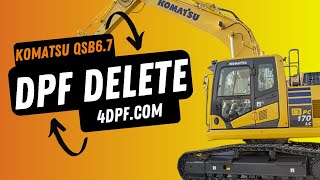 Komatsu SAA6D107E2 QSB67 DPF only  PC290NLC Delete Kit Installation [upl. by Wappes]