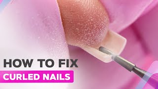 How to Fix Curled Nails  Sharp Square Nail Shape  Glittery Star Nail Art [upl. by Stodder]