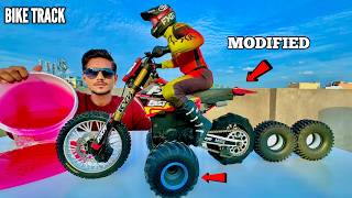 RC Losi Street Bike Vs Slime Glue Track  Chatpat toy TV [upl. by Nilyam]