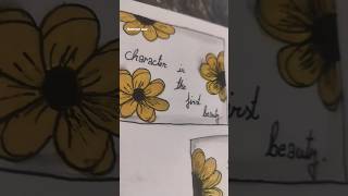 Easy Sunflowers🌻drawing tutorial for beginnersEasy sunflowes drawing painting sunflower shorts [upl. by Jopa711]