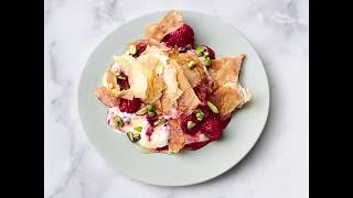 Jamie Oliver 5 Ingredients  Quick amp Easy Food Honey Berry Filo Smash [upl. by Flss]