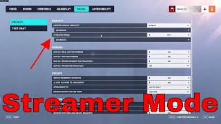 Overwatch 2 How To Enable Streamer Mode  SquishyMain [upl. by Dobb]