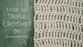 How to Crochet Triple Crochet Stitch Moara Crochet [upl. by Anits]