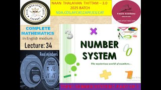 Number System Part2mathsLecture34 cdsmaths afcatmaths sscmaths mathsforallcompetitiveexams [upl. by Shayla645]