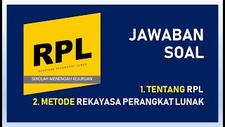 Menjawab Soal Dasar RPL dan Metode RPL  SMK [upl. by Squier]