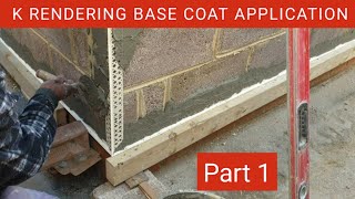 How to Apply K Render Base Coat on Exterior Walls  K Rendering Base Coat Application on Blocks [upl. by Sadoff793]