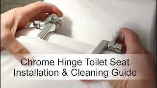 Chrome Hinge Toilet Seat Installation Instructional Video [upl. by Harutak531]