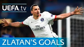 Zlatan Ibrahimović All of his Paris SaintGermain goals in the UEFA Champions League [upl. by Brod175]