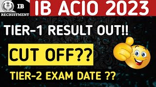 ib acio result 2023 ib acio 2023 resultib acio tier 1 result 2023 ib acio cut off 2023 [upl. by Selena]