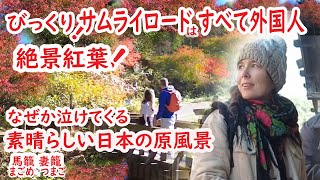 【リアルな海外の反応】絶景 紅葉外国人を完全に魅了したサムライロードなんてこったほぼすべて外国人中山道 馬籠 妻籠 島崎藤村の故郷 [upl. by Pallas]