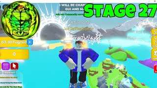 I Unlocked Stage 27 After 1 Hour  ROBLOX Vision Lifting Simulator [upl. by Clardy]