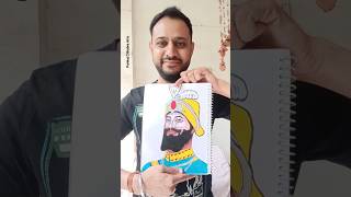 Guru Gobind Singhji Drawing  Baisakhi Festival  Waheguru  Khalsa Panth art shorts vaisakhimela [upl. by Bashee]