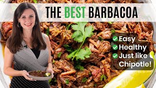 THE BEST BARBACOA RECIPE Just Like Chipotle  So Easy [upl. by Bywaters]