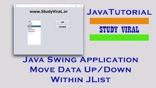 Java Swing Application  Move Data UpDown in JList  Study Viral [upl. by Lennard410]