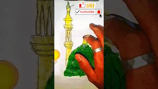 Madina Sharif arts Hindi mein 😍art drawing shorts [upl. by Noved]