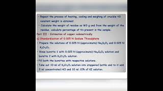 Analysis of Bronze alloy with respect to Copper Iodometrically and Tin Gravimetrically [upl. by Gazo437]