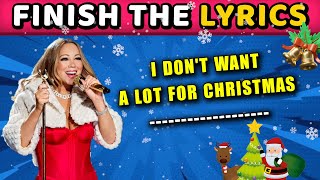 FINISH THE LYRICS 🎅 Most Popular Christmas Songs  Christmas Songs Edition 2024 🎄🎁 Music Quiz [upl. by Nek]