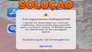 SOLUÇAO iPhone Carregamento Indisponivel Liquido Detectado no Conector Lightning [upl. by Amena]