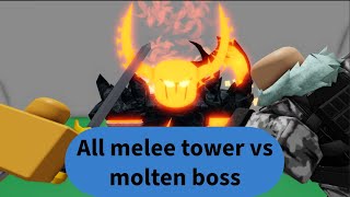 All melee vs molten boss TDS [upl. by Norved119]