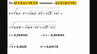 Ecuación de Cuarto Grado x⁴  3 x  11 [upl. by Lati]