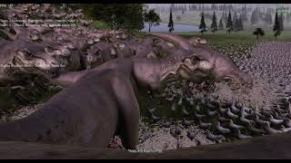 1k t rex vs 80000 chickens Ultimate Epic Battle Simulator [upl. by Aggri]